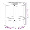 Silva Square Outdoor Table with Steel Accents | Anthracite HDPE 15"