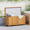 Sayra Outdoor Storage Box with Oiled Finish | Brown Solid Teak Wood 45"