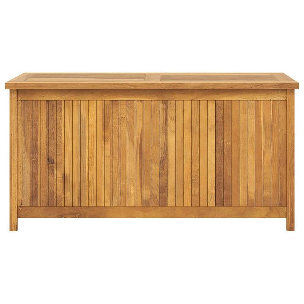 Sayra Outdoor Storage Box with Oiled Finish | Brown Solid Teak Wood 45"