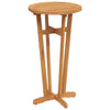 Danny Round Garden Bar Table with Cross Base | Brown Solid Acacia Wood 41"