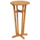 Danny Round Garden Bar Table with Cross Base | Brown Solid Acacia Wood 41"
