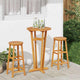 Danny Round Garden Bar Table with Cross Base | Brown Solid Acacia Wood 41"