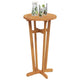 Danny Round Garden Bar Table with Cross Base | Brown Solid Acacia Wood 41"