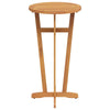 Danny Round Garden Bar Table with Cross Base | Brown Solid Acacia Wood 41"