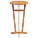 Danny Round Garden Bar Table with Cross Base | Brown Solid Acacia Wood 41"