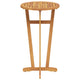Danny Round Garden Bar Table with Cross Base | Brown Solid Acacia Wood 41"