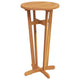 Danny Round Garden Bar Table with Cross Base | Brown Solid Acacia Wood 41"