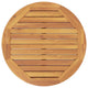 Danny Round Garden Bar Table with Cross Base | Brown Solid Acacia Wood 41"
