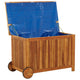 Manny Rectangular Outdoor Storage Box with Wheels | Natural Acacia Wood 35"