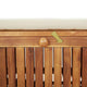 Dave Garden Storage Bench | Brown Acacia Wood | Cream-White Polyester 36"