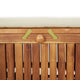 Dave Garden Storage Bench | Brown Acacia Wood | Cream-White Polyester 50"