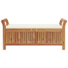Dave Garden Storage Bench | Brown Acacia Wood | Cream-White Polyester 50"