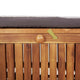Dave Garden Storage Bench | Brown Acacia Wood | Dark Gray Polyester 36"