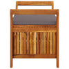 Dave Garden Storage Bench | Brown Acacia Wood | Dark Gray Polyester 36"