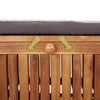 Dave Garden Storage Bench | Brown Acacia Wood | Dark Gray Polyester 50"