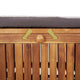 Dave Garden Storage Bench | Brown Acacia Wood | Dark Gray Polyester 50"