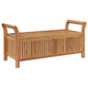 Dave Garden Storage Bench | Brown Acacia Wood | Dark Gray Polyester 50"