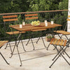 vidaXL Folding Bistro Table 39.4"x21.3"x28" Solid Wood Acacia and Steel