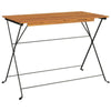 vidaXL Folding Bistro Table 39.4"x21.3"x28" Solid Wood Acacia and Steel