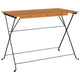 vidaXL Folding Bistro Table 39.4"x21.3"x28" Solid Wood Acacia and Steel