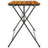 vidaXL Folding Bistro Table 39.4"x21.3"x28" Solid Wood Acacia and Steel