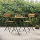 vidaXL 3 Piece Folding Bistro Set Solid Wood Teak and Steel