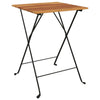 vidaXL 3 Piece Folding Bistro Set Solid Wood Teak and Steel
