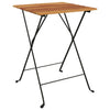 vidaXL Folding Bistro Table 21.7"x21.3"x28" Solid Wood Teak and Steel
