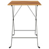 vidaXL Folding Bistro Table 21.7"x21.3"x28" Solid Wood Teak and Steel