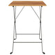 vidaXL Folding Bistro Table 21.7"x21.3"x28" Solid Wood Teak and Steel