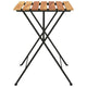vidaXL Folding Bistro Table 21.7"x21.3"x28" Solid Wood Teak and Steel