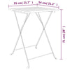 vidaXL Folding Bistro Table 21.7"x21.3"x28" Solid Wood Teak and Steel