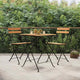 vidaXL Folding Chairs 2 pcs Solid Wood Teak and Steel