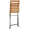 vidaXL Folding Chairs 2 pcs Solid Wood Teak and Steel