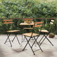 vidaXL Folding Chairs 4 pcs Solid Wood Teak and Steel