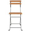 vidaXL Folding Chairs 4 pcs Solid Wood Teak and Steel