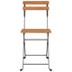 vidaXL Folding Chairs 4 pcs Solid Wood Teak and Steel