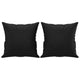 vidaXL 2-Seater Sofa with Throw Pillows Black 55.1" Faux Leather