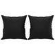 vidaXL 2-Seater Sofa with Throw Pillows Black 47.2" Faux Leather