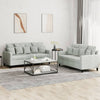 vidaXL 2 Piece Sofa Set with Cushions Light Gray Velvet