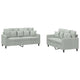 vidaXL 2 Piece Sofa Set with Cushions Light Gray Velvet