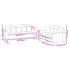 vidaXL 2 Piece Sofa Set with Cushions Light Gray Velvet