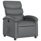vidaXL Recliner Chair Grey Faux Leather