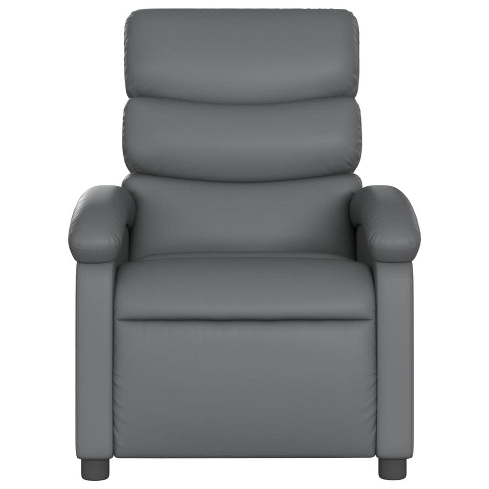vidaXL Recliner Chair Grey Faux Leather