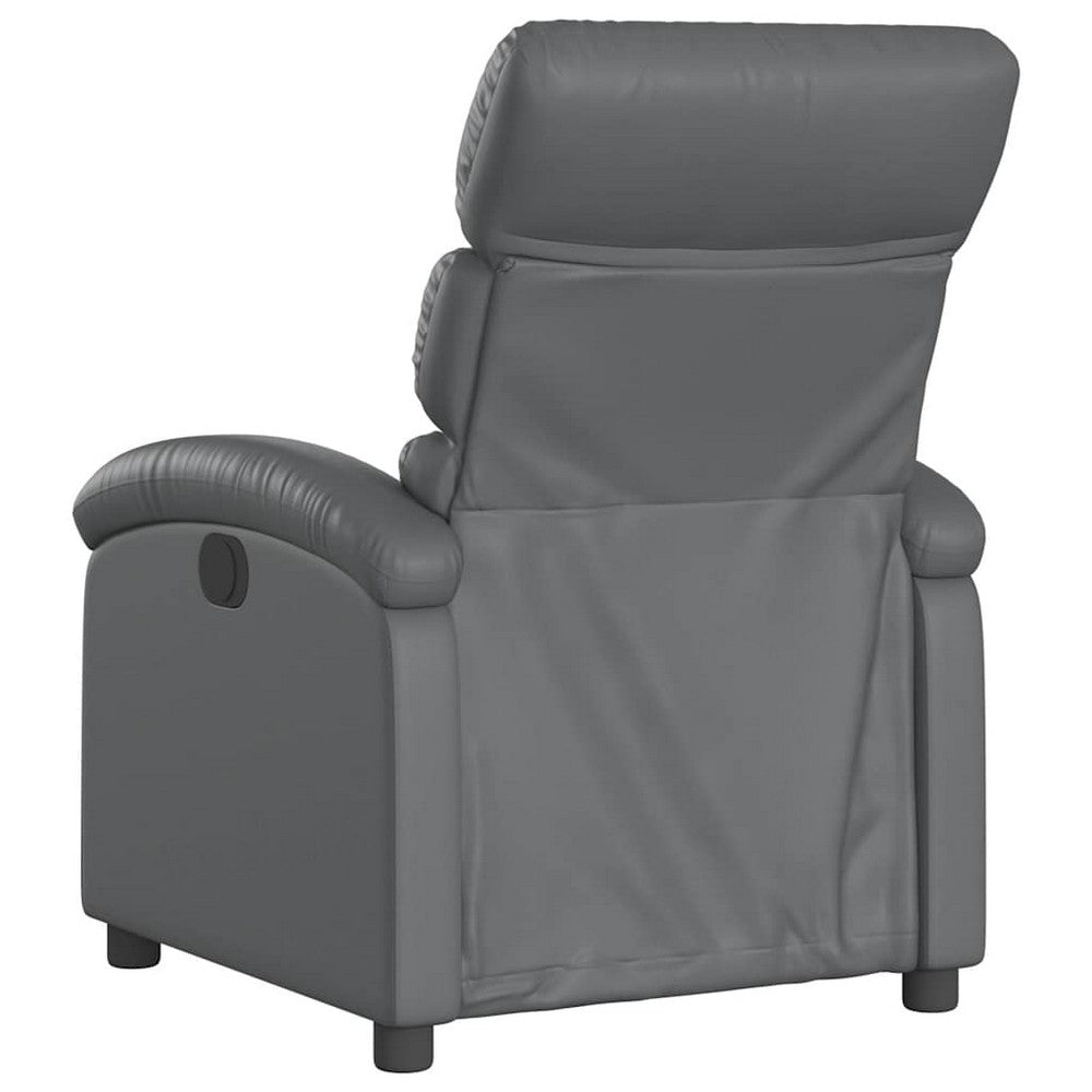 vidaXL Recliner Chair Grey Faux Leather
