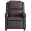 vidaXL Massage Recliner Chair Dark Brown Real Leather