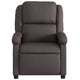 vidaXL Massage Recliner Chair Dark Brown Real Leather