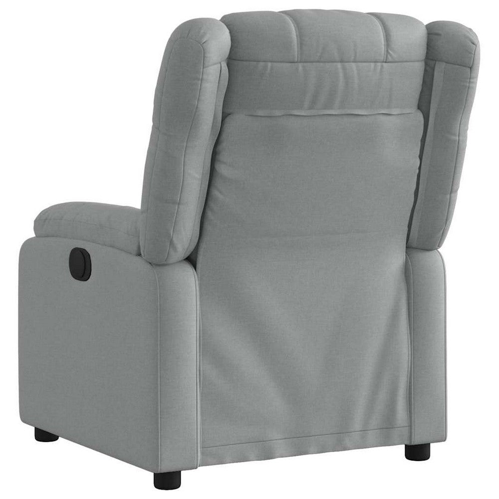 vidaXL Recliner Chair Light Grey Fabric