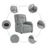 vidaXL Recliner Chair Light Grey Fabric