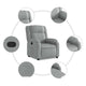 vidaXL Recliner Chair Light Grey Fabric